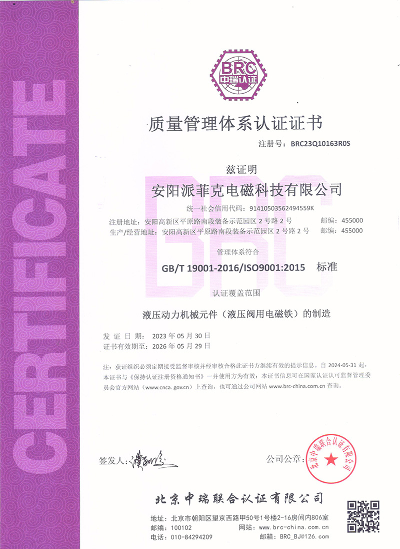 ISO9001認(rèn)證中文